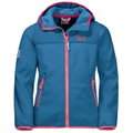 Jack Wolfskin Softshelljacke Fourwinds (wind-& wasserabweisend) waveblau Kinder